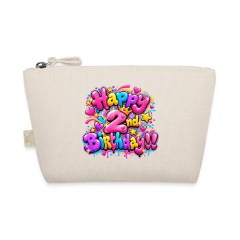 Herzlichen Glückwunsch zum zweiten Geburtstag Graffiti: Pink Sparkle Party! - Bio-Täschchen - Natur - Vorne