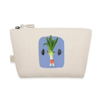 Lifting Leek – Training Fitness Gym Kawaii Motiv - Bio-Täschchen - Natur - Vorne