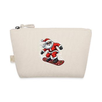 Cooler Snowboard Weihnachtsmann - Weihnachten - Bio-Täschchen - Natur - Vorne