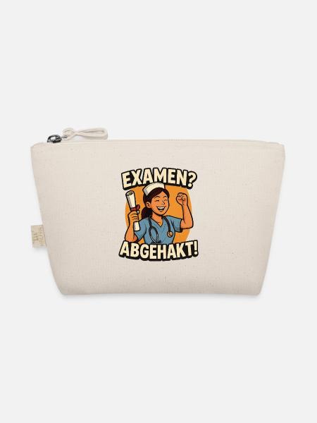 Examen abgehakt – Geschenk zum Abschluss - Bio-Täschchen - Natur