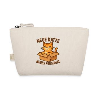 Neue Katze, neues Personal – Katzengeschenk - Bio-Täschchen - Natur - Vorne
