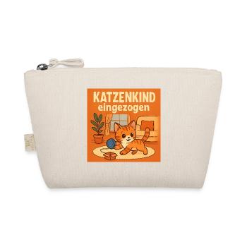 Geschenk zum Einzug des ersten Wohnungskätzchens - Bio-Täschchen - Natur - Vorne