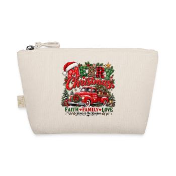 Vintage-Weihnachts-Roter Lastwagen - Bio-Täschchen - Natur - Vorne