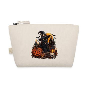Magische Halloween-Katze im Gothic-Stil - Bio-Täschchen - Natur - Vorne