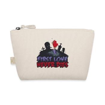 First Love Never Dies - Zombie Hand mit Herz - Bio-Täschchen - Natur - Vorne