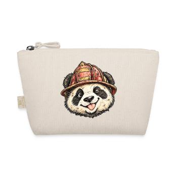 Lustiger Panda-Feuerwehrhelm Panda-Liebhaber-Humor - Bio-Täschchen - Natur - Vorne