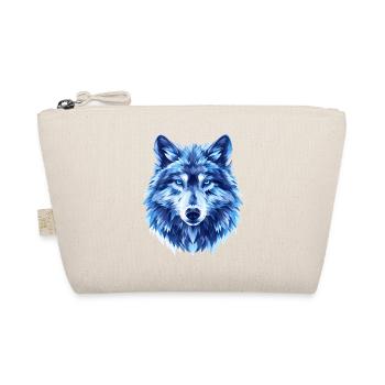 Blauer Wolf – Eisblauer Blick - Bio-Täschchen - Natur - Vorne