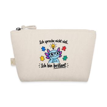 Introvert mit Puzzlebrillanz - Bio-Täschchen - Natur - Vorne