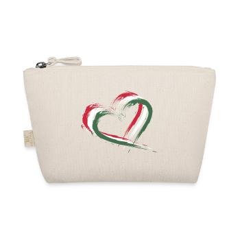 Heart brush flag of Hungary - Organic Pouch - nature - Front