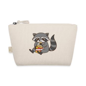A cute raccoon eats popcorn. - Organic Pouch - nature - Front