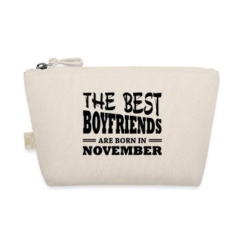 The best boyfriends are born in november - Bio-Täschchen - Natur - Vorne