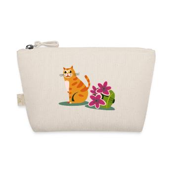 Lustiges Katzen Design - Bio-Täschchen - Natur - Vorne