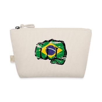 Brasilien Flagge Hand Faust used - Bio-Täschchen - Natur - Vorne