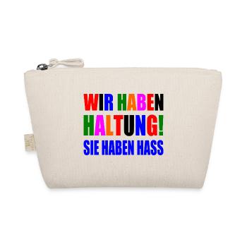 wir haben haltung sie haben hass - Bio-Täschchen - Natur - Vorne