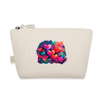 hearts,colorful,pink,graffiti,heart,painting - Organic Pouch - nature - Front