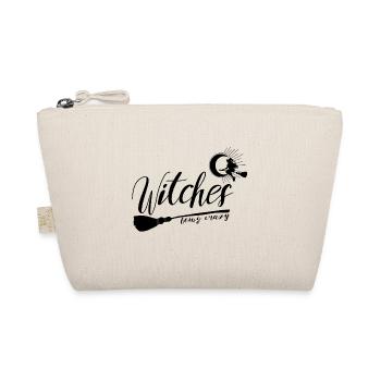 Witches being crazy | Witch on broom in front of the moon - Organic Pouch - nature - Front
