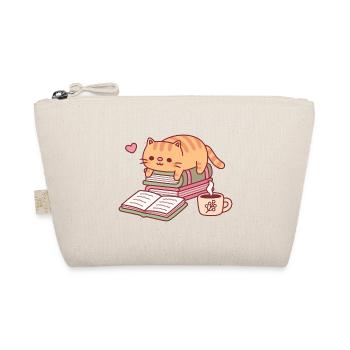 Cute Ginger Cat Reading A Book - Organic Pouch - nature - Front