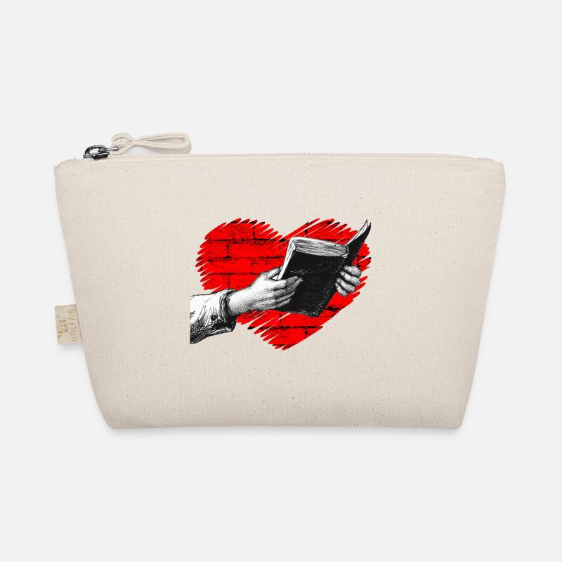 Reading books hearts Organic Pouch