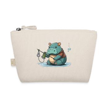 Nilpferd-Angler - Bio-Täschchen - Natur - Vorne