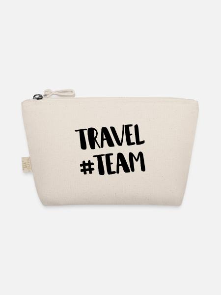 Reisen Travel Team Herz - Bio-Täschchen - Natur