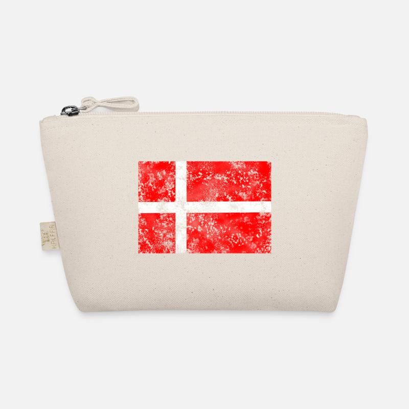 Drapeau du Danemark Vintage Trousse biologique