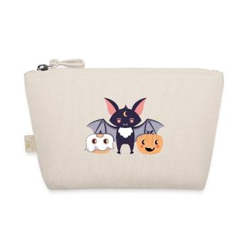Bat with pumpkins - Organic Pouch - nature - Front