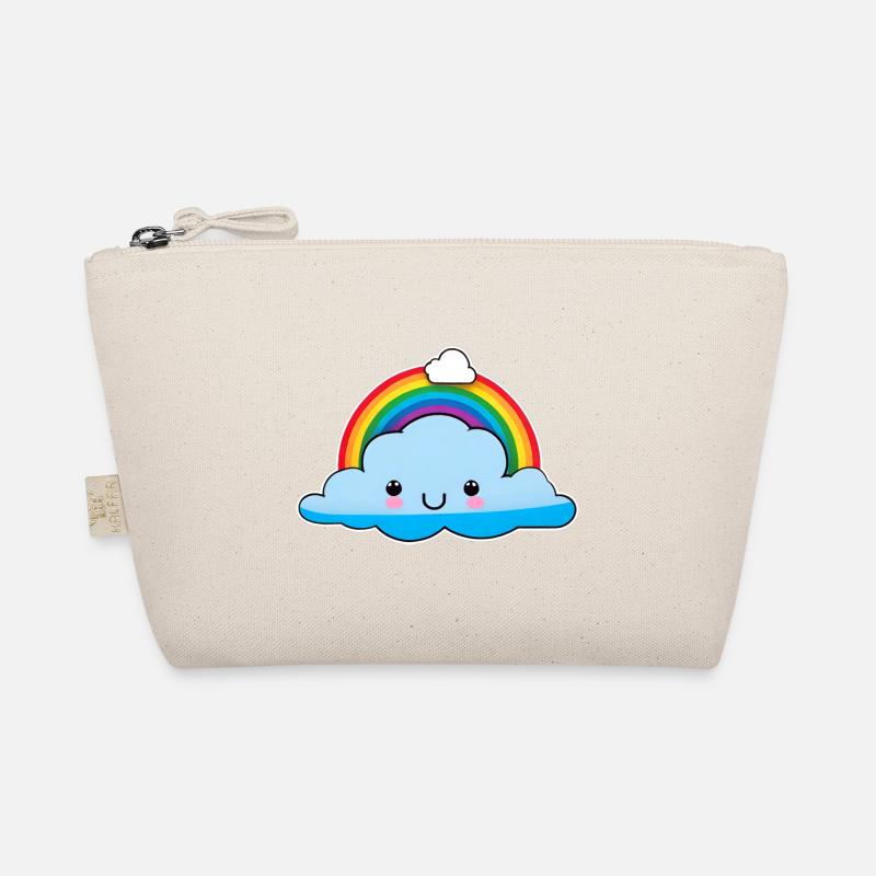 Cute cloud with rainbow Organic Pouch