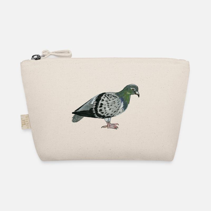 Taube in Aquarellmalerei - Bio-Täschchen - Natur