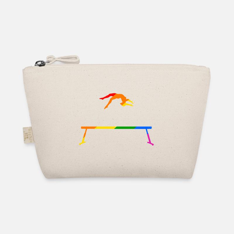 Turnen am Regenbogen Schwebebalken - Bio-Täschchen - Natur