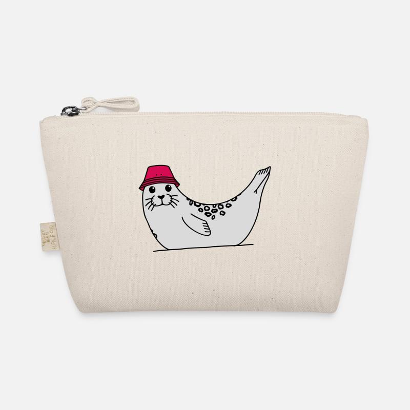 Ringelrobbe mit Hut Bio-Täschchen