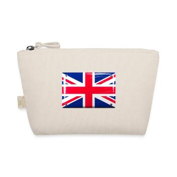 Großbritannien Flagge Fahne Blechschild-Optik - Bio-Täschchen - Natur - Vorne