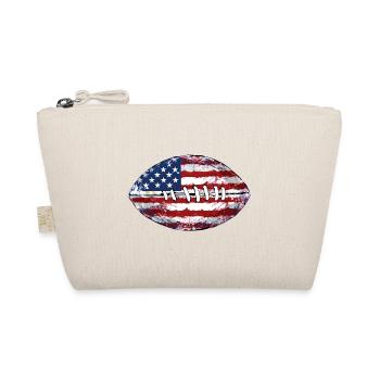 American Football USA Flagge - Bio-Täschchen - Natur - Vorne