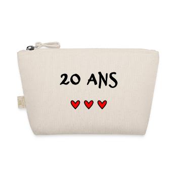 20 ANS. 20e ANNIVERSAIRE. ANNIVERSAIRE 20 ANS - Trousse biologique - nature - Devant