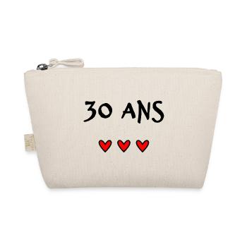 30 ANS. 30e ANNIVERSAIRE. ANNIVERSAIRE 30 ANS. 30 - Trousse biologique - nature - Devant