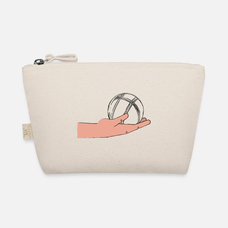 Boule hand with boule ball - Organic Pouch - nature