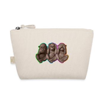 Three wise Monkeys | 3 weise Affen - Bio-Täschchen - Natur - Vorne