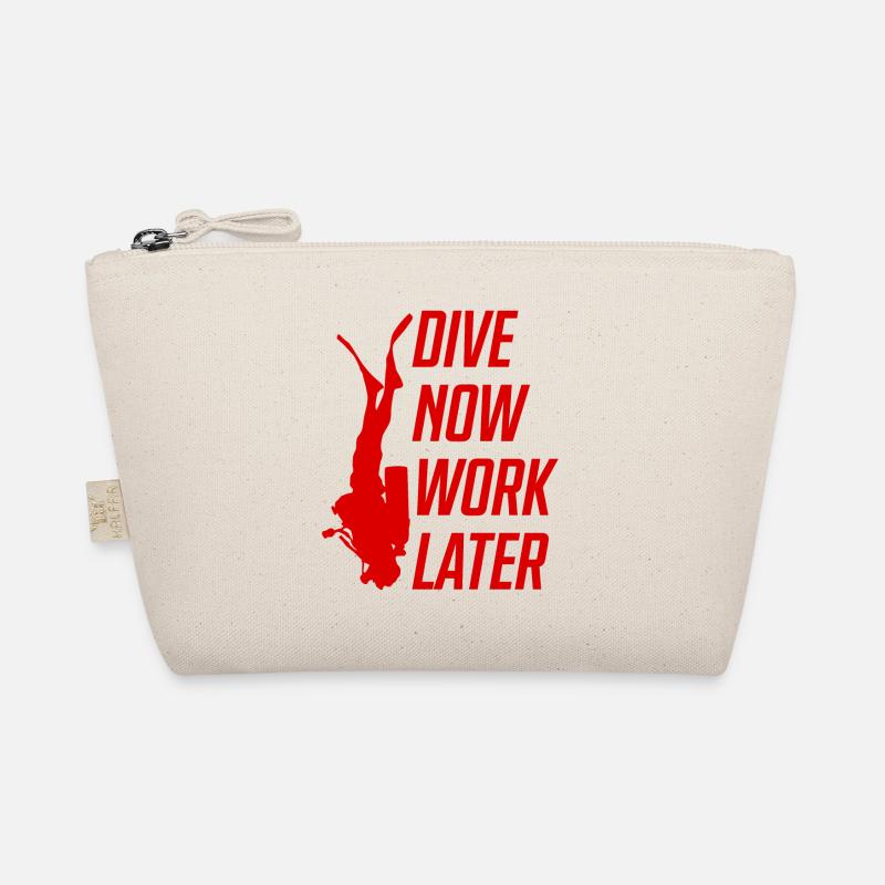 Dive now Diving Funny Organic Pouch