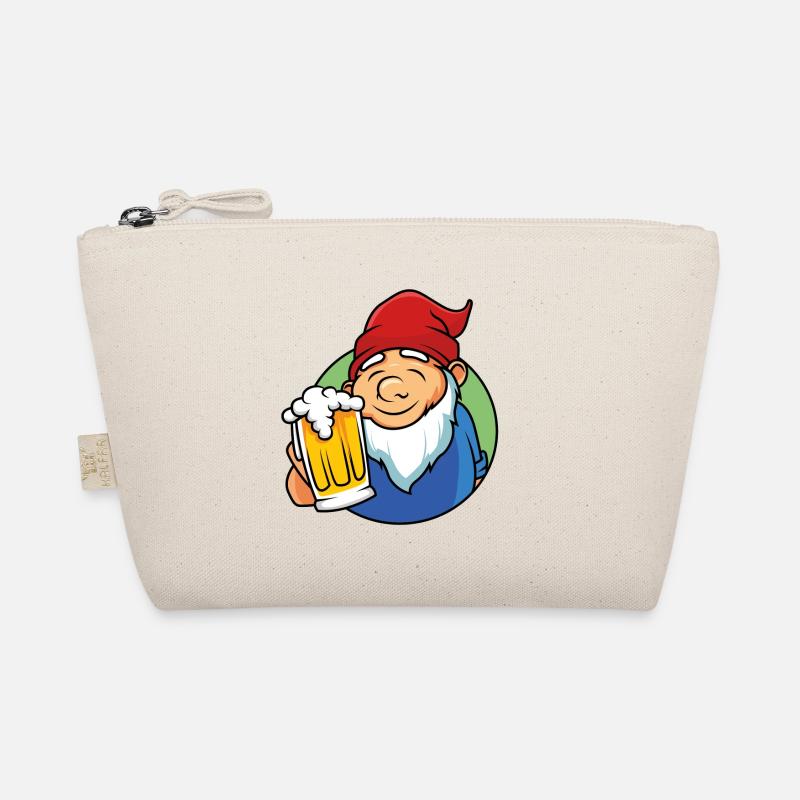 garden gnome beer dwarf Organic Pouch
