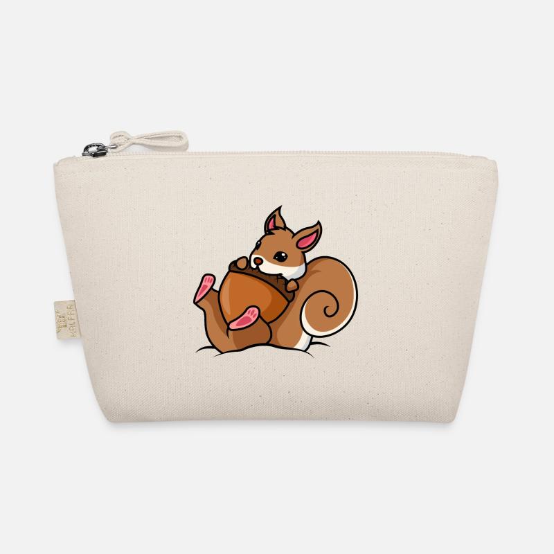 Eichhörnchen Nuss Comic Bio-Täschchen