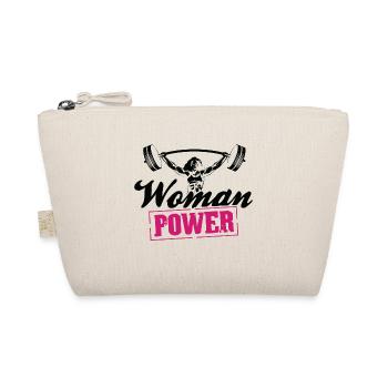 Bodybuilding woman power workout gym - Organic Pouch - nature - Front