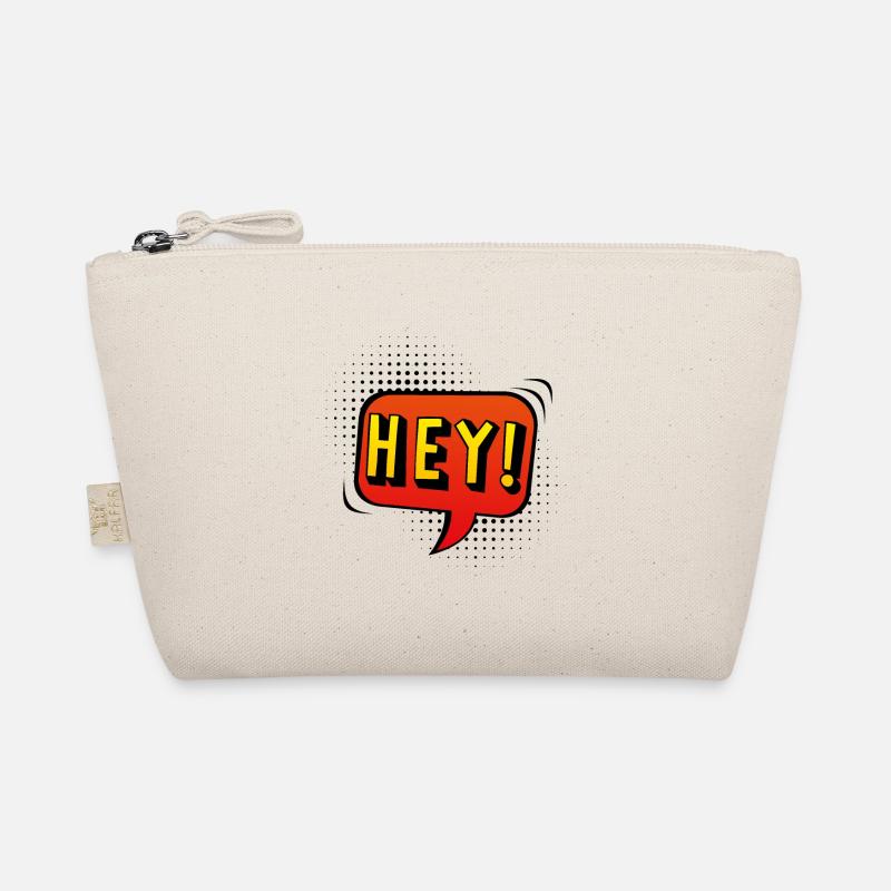 Hey Bulle de dialogue dans un style pop-art Trousse biologique