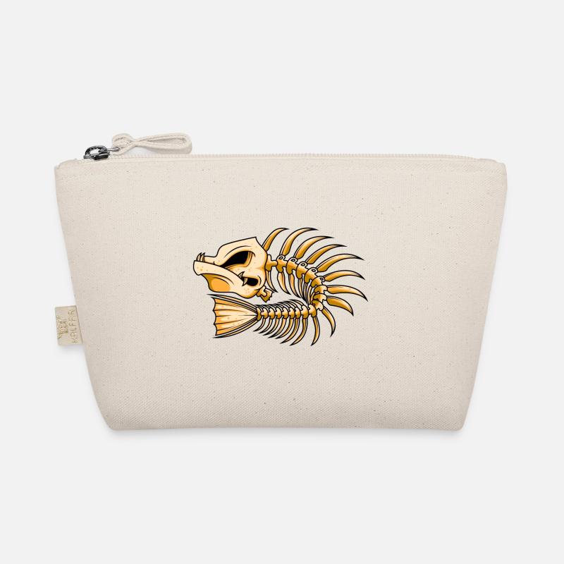 fish bones skeleton fish Organic Pouch