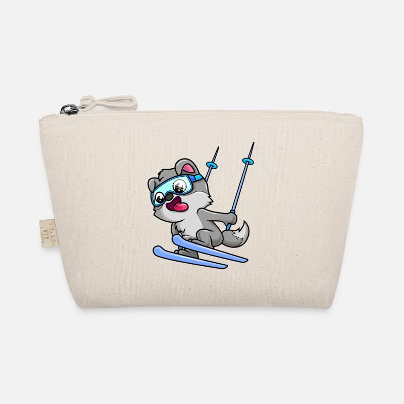 wolf ski comic baby Organic Pouch