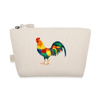 hahn polygon bunt huhn gockel - Bio-Täschchen - Natur - Vorne