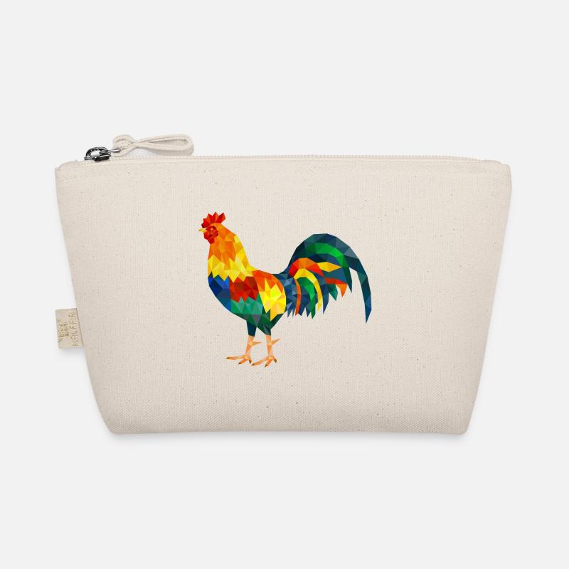 hahn polygon bunt huhn gockel Bio-Täschchen