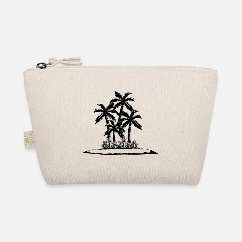 palmen insel meer symbol - Bio-Täschchen - Natur