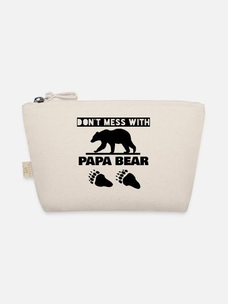 DON'T MESS WITH PAPA BEAR - Organic Pouch - nature - Front