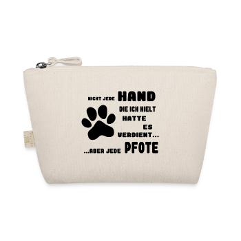 Hand paw dog saying gift pet - Organic Pouch - nature - Front