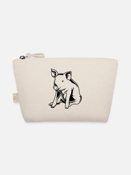 Silhouette de sanglier de truie de porc - Trousse biologique - nature - Devant