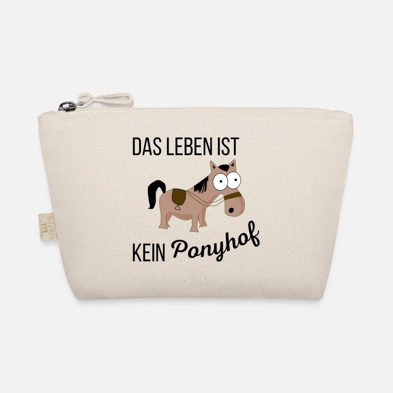 Spruch: Das Leben ist kein Ponyhof - Bio-Täschchen - Natur